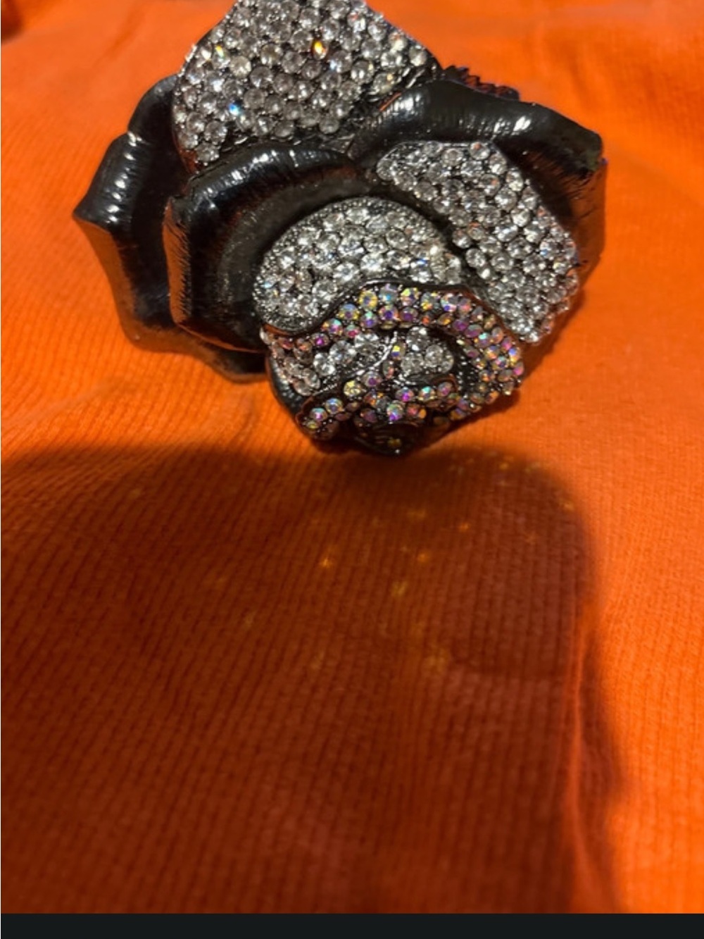 3-D rose diamond bracelet